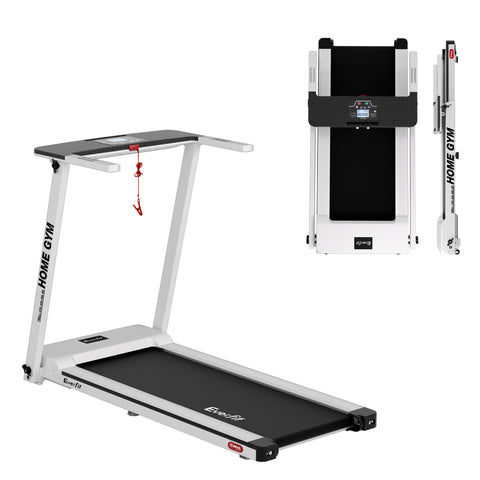 Everfit Treadmill Electric Home Gym Fitness Exercise Fully Foldable 420mm White