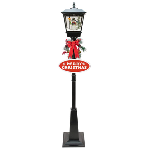 Christabelle 1.8m Christmas Lamp Post LED Decoration - Black