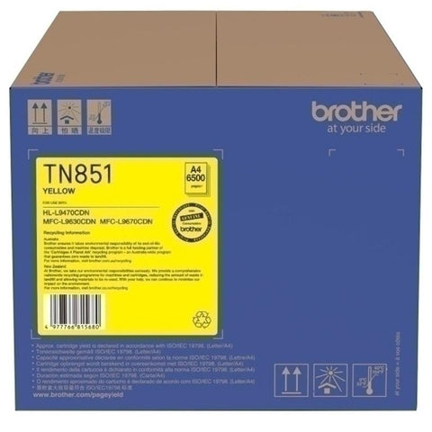 Brother TN-851Y Toner Ink Cartridge Original Genuine  (Yellow)