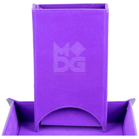 Fanroll By Metallic Dice Games MDG - Fold Up Velvet Dice Tower (Purple)