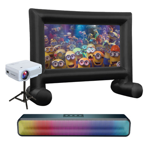Laser Full HD Outdoor Cinema Projector Bundle 144 Inch