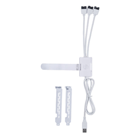 Lian Li PW-U2TPAW 1-to-3 USB 2.0 Hub with USB Type A Male Port (White)