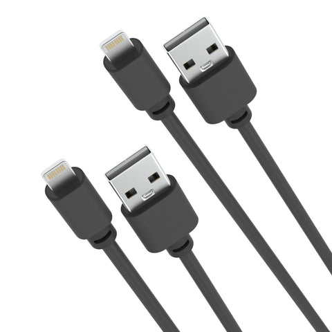 Laser 2m (2-pack) MFi Lightning Cable (Black)