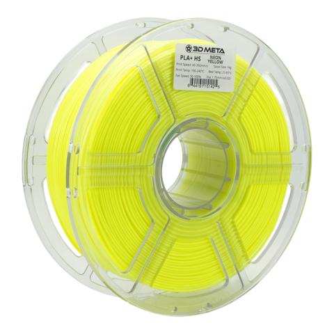 3D META High Speed PLA+ HS 3D Printing Filament - Neon Yellow