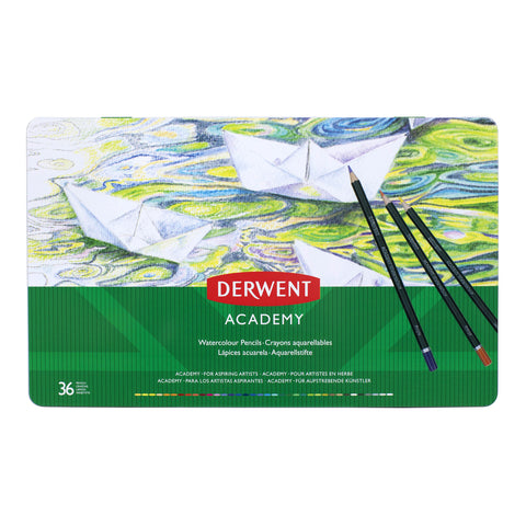 Derwent Academy Art Craft Hexagonal Watercolour Pencil Tin [36-Pieces]