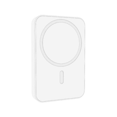 Laser 5000mAh Magnetic Wireless Power Bank (White)
