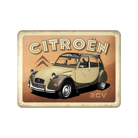 Nostalgic-Art 15x20cm Small Wall Hanging Metal Sign Plaque Citroen 2CV