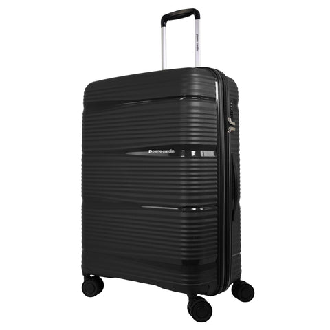 Pierre Cardin Normandy Medium 117L Hard Shell Case Suitcase Travel Luggage (Black)