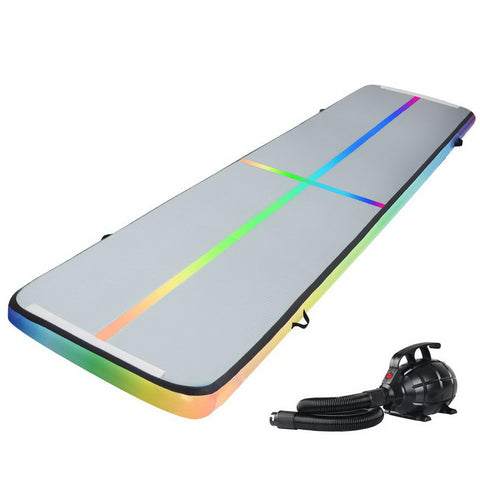 Everfit 5M Air Track Gymnastics Tumbling Exercise Mat with Pump Inflatable (Coloured)