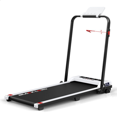 BLACK LORD Treadmill Electric Walking Pad Foldable 38cm Belt (White)