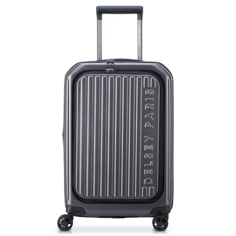 Delsey Securtime Zip 55 cm Top Opening 4-Wheel Expandable Cabin Suitcase - Grey