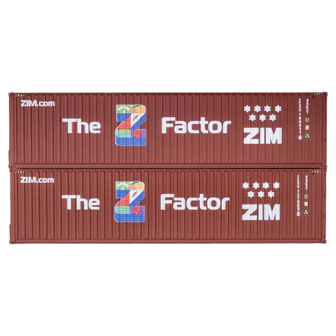 Dapol OO 40ft High Cube Container ZIM 769411-4/727809-8 Twin Pack