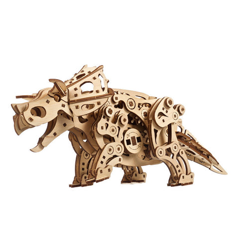 Ugears Triceratops Mechanical Wooden 3D Puzzle Model Kit
