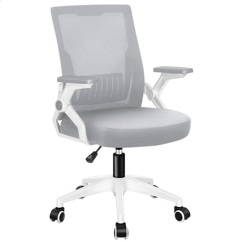 ALFORDSON Mesh Office Chair Executive Computer Fabric Seat Work (White Grey)