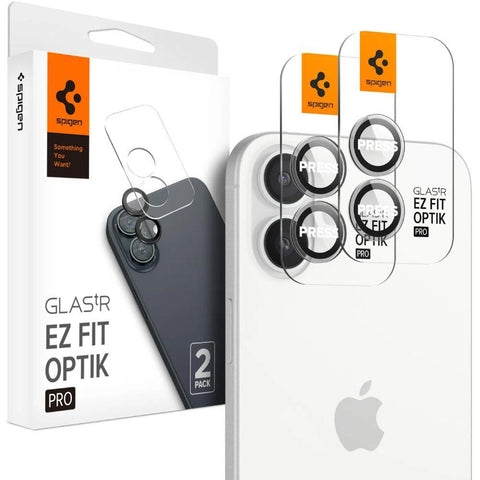 SPIGEN EZ Fit Optik Pro 2PCS Glass Camera Lens Protector for iPhone 17/16/16 Plus (Clear)