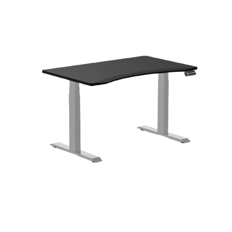 Desky Alpha Dual Sit Stand Gaming Desk - Ergo Edge 1200x750mm (Grey)