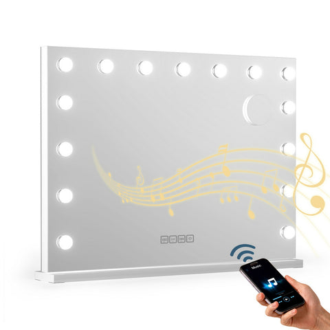 Embellir Bluetooth Makeup Mirror 80x58cm Hollywood Vanity with LED Light Wall