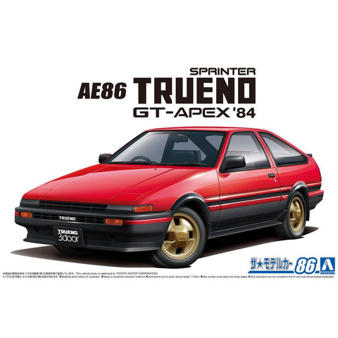 Aoshima 1/24 Toyota AE86 Sprinter Trueno Gtapex 84