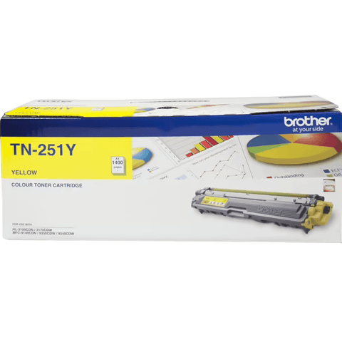 Brother TN251 Toner Ink Cartridge Yellow TN-251Y Genuine