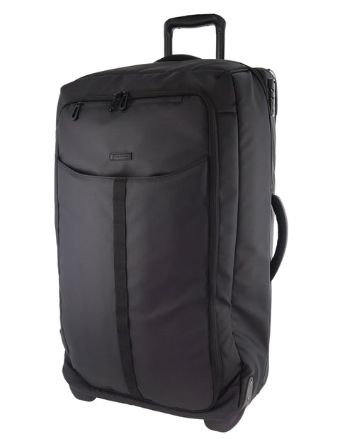 Pierre Cardin 4 Wheel Large Soft-Shell Travel Trolley Case Luggage 72cm Black