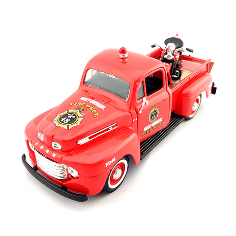 Maisto Licensed 1:24 Scale Harley Davidson Ford F 1 pick Up 36 Knucklehead 1948 Diecast Model Red