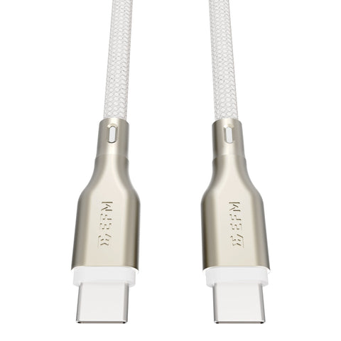 EFM 140W Pro Power and Data USB-C Cable with 2M Braided Cable (White)