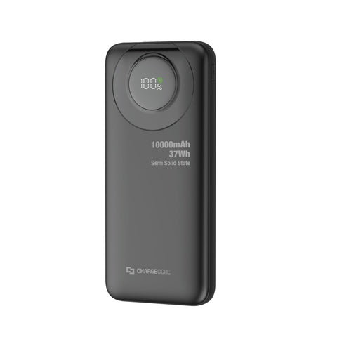 ChargeCore 10K 20W Semi Solid State Power Bank - Black