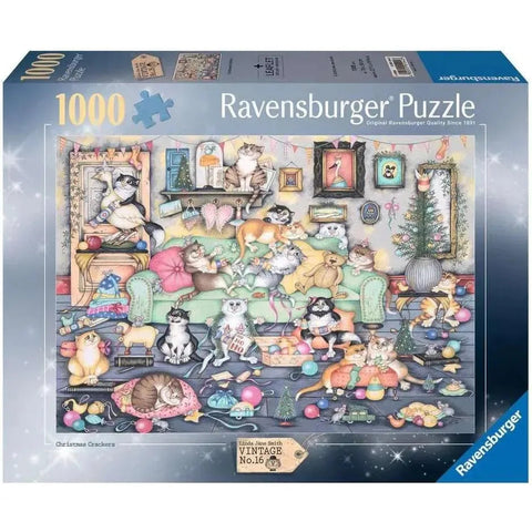 Ravensburger 1000pc Crazy Cats Christmas Crackers Puzzle