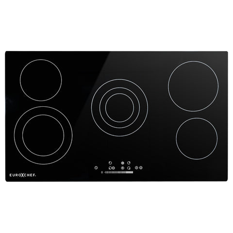 EuroChef Electric 90cm 5 Zone Ceramic Cooktop 8900W