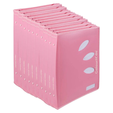 ColourHide Zip Binder A4 2 D-Ring 25mm Bubblegum Pink Bulk Pack of 10