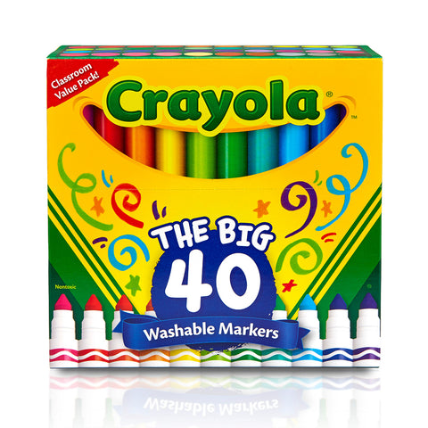 Crayola The Big Washable Markers Kids 3y+ [40-Pieces]
