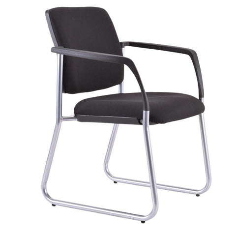 Buro Lindis Black Fabric Reflective Silver Frame With Arms