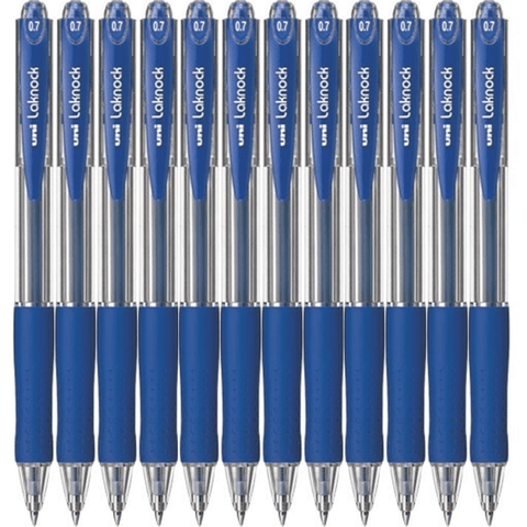 Uni-Ball SN-100 Laknock Retractable Ballpoint Pen Fine 0.7mm (Blue) [Box 12]
