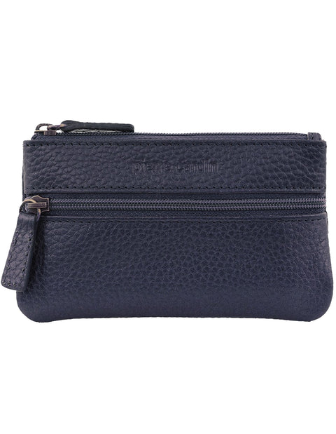 Pierre Cardin Women's Leather Coin Purse/Key Holder Phone Wallet Navy