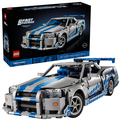 LEGO 42210 2 Fast 2 Furious Nissan Skyline GT-R (R34) Car - Technic