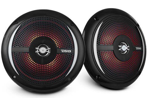 DS18 NXL-6SL NXL 6.5" 2-Way Coaxial Marine Shallow Speaker (Black)