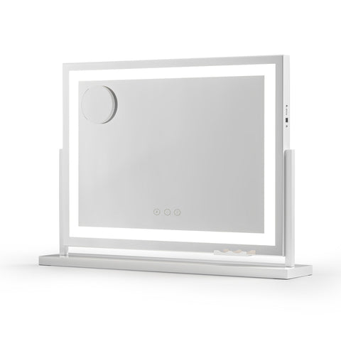 Embellir Makeup Mirror 58x46cm 360° Rotatable Vanity Mirror with Lights Bright Light Strip Adjustable