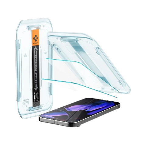 Spigen Google Pixel 10/10 Pro/9/9 Pro EZ Fit GLAS.tR Slim 2PCS Glass Screen Protector (Clear)