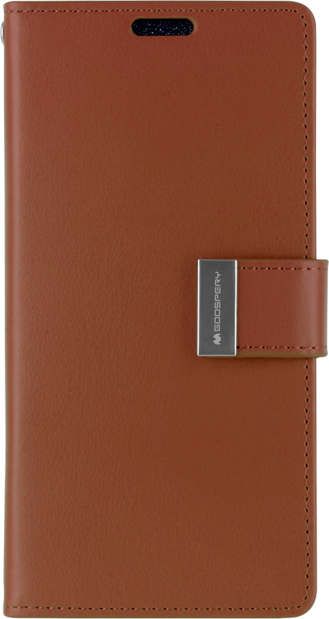 Goospery Rich Diary for iPhone 12 Mini - brown