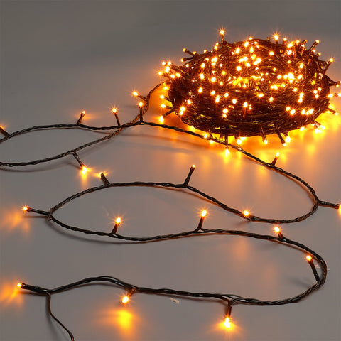Lexi Lighting 520 LED Connectable Fairy Christmas Lights Chain Amber