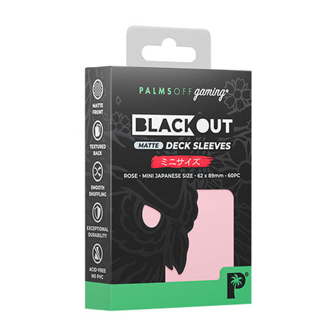 Palms Off Gaming Palms Off Japanese 60pc Blackout Deck Sleeves - Rose Matte