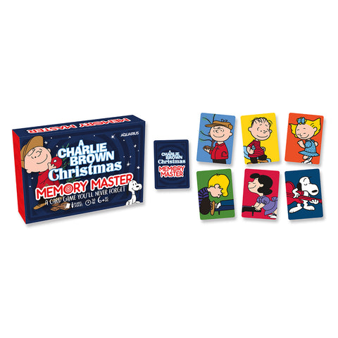 Aquarius Peanuts Charlie Brown Christmas Memory Master Card Game Play Kids 6y+
