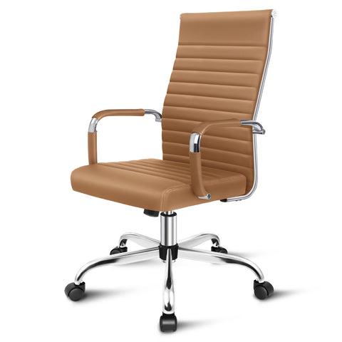 ALFORDSON Office Chair Executive Padded Seat Ergonomic Computer Study (Brown)