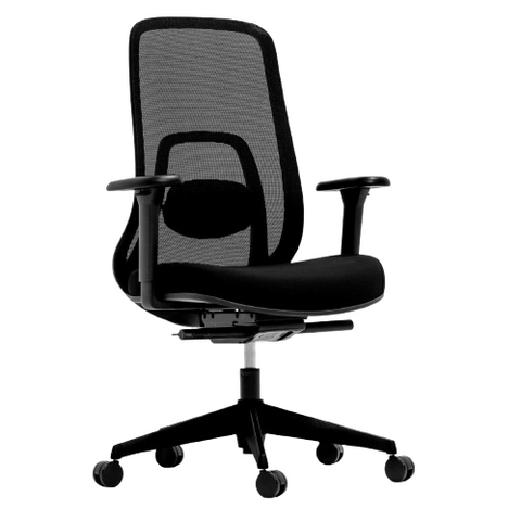 Desky Regal Mesh Office Chair - Carbon Black / No Headrest