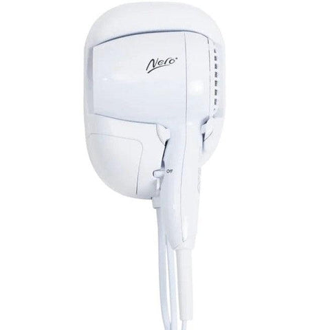 Nero Wall Mountable Hair Dryer White Hairdryer Wall Mount