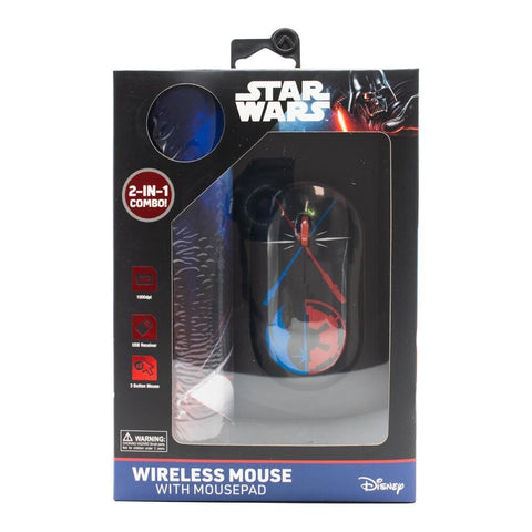 Disney Star Wars Bluetooth Wireless Mouse with Mousepad Computer Accessory