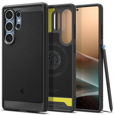Spigen Samsung Galaxy S25 Ultra Rugged Armor MagFit Case (Black)
