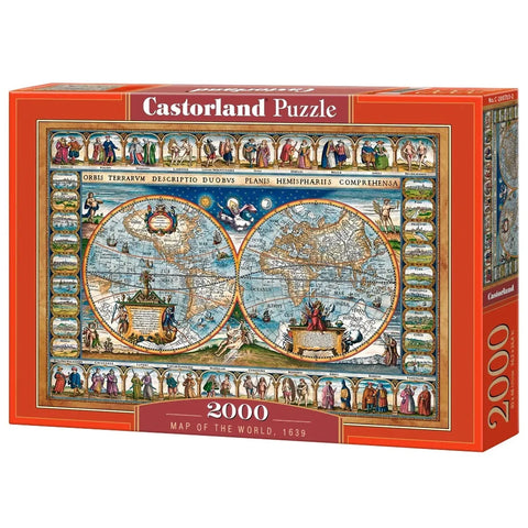 Castorland 2000-Pieces Mapc of The World 1639 Puzzle