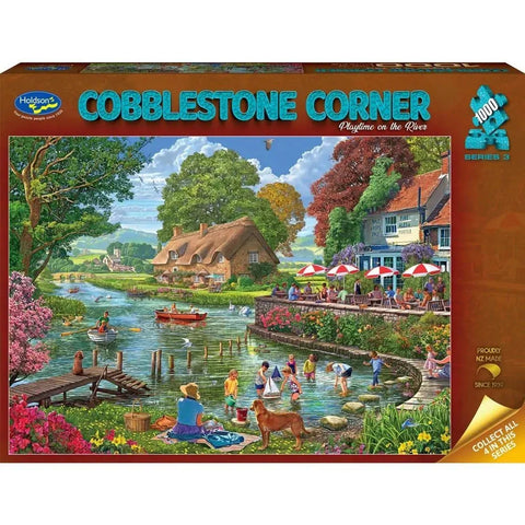 Holdson 1000pc Cobblestone Corner S3 Playtime on the River Puzzle