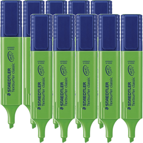 Staedtler Textsurfer Classic Highlighter Chisel Tip (Green) [Box 10]